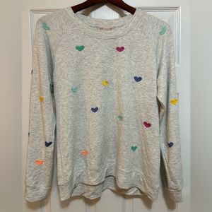 Philosophy Embroidered Heart Sweatshirt